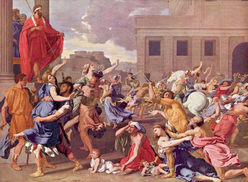 Nicolas Poussin The Rape of the Sabine Women oil painting picture